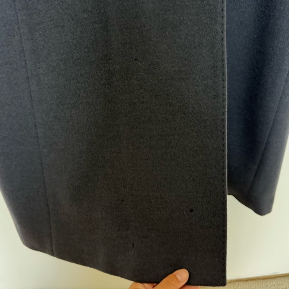 max mara dark gray floor length single button closure wool coat - Picture 11 of 16